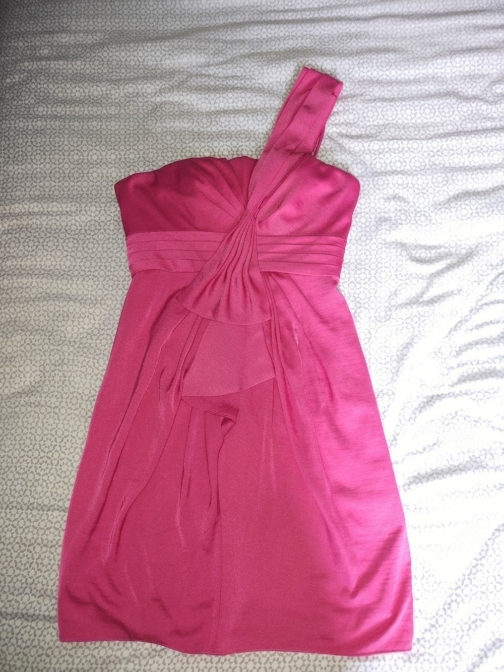 BCBGMaxAzria Vibrant Pink Dress with Ring Detail